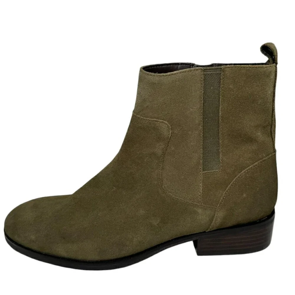 COLE HAAN Women’s Leighton Chelsea Bootie Size 7 Olive Green Waterproof Modern 8